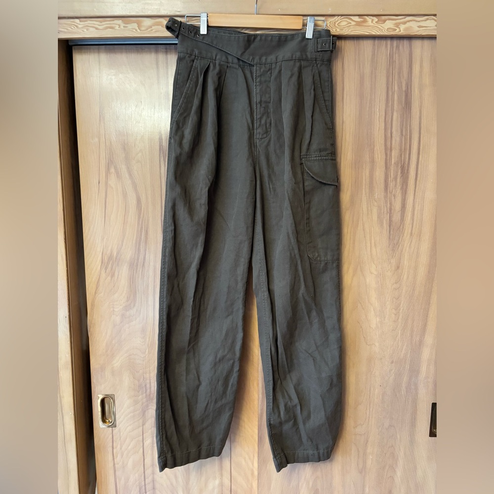 Linen High Waisted Pant, Heritage explorer pants, cargo pants, pleated, vintage